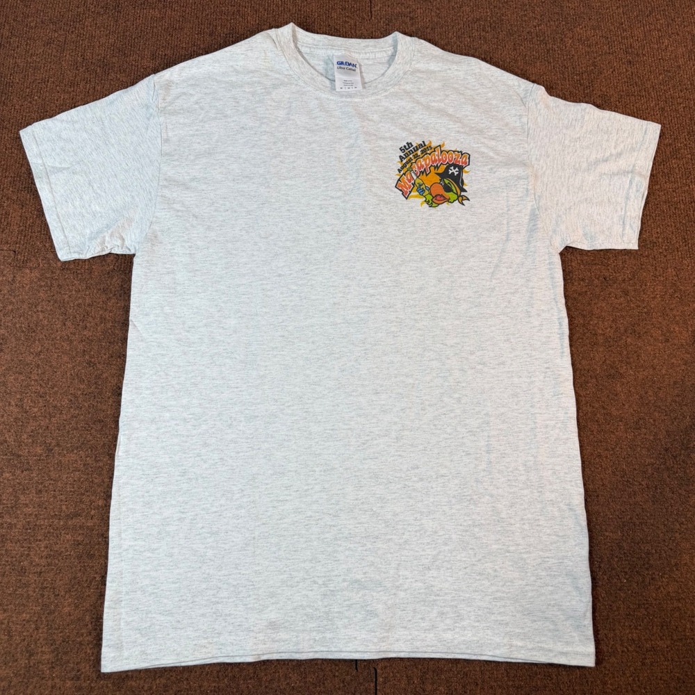 Gildan Magapalooza 2015 Holland Michigan Parrot Pirate T-Shirt Mens M Gray